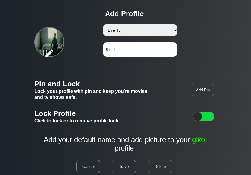  Delete Profile